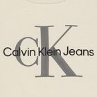 توب أولاد بأكمام بالشعار باللون البيج, 2, hi-res