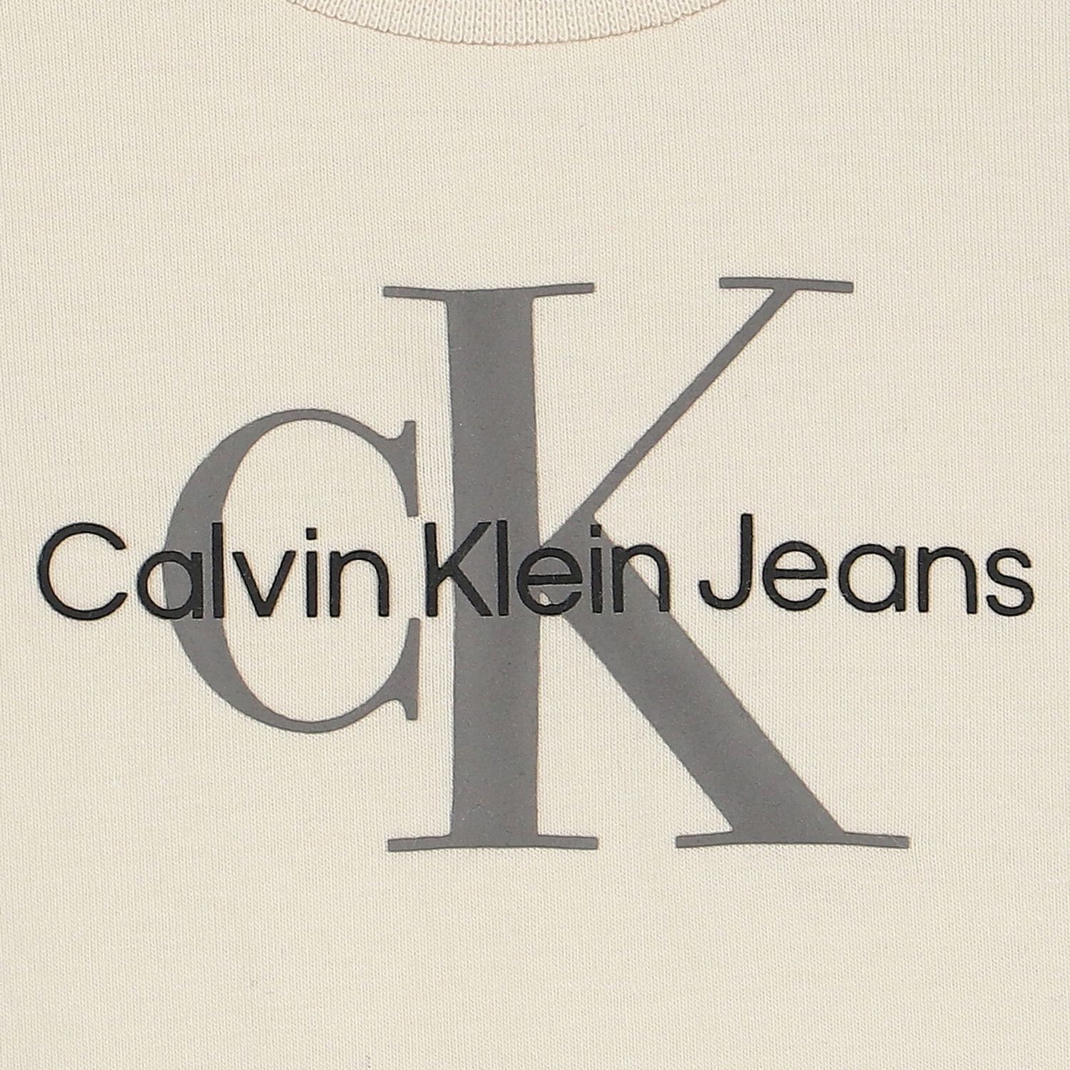 توب أولاد بأكمام بالشعار باللون البيج, 2, hi-res