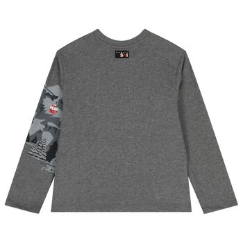 Boys Grey Mountain Long Sleeve Top