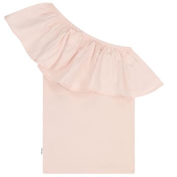 Girls Pink One Shoulder Top