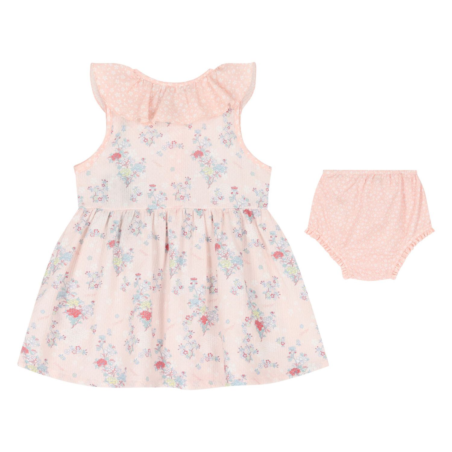Baby Girls Pink Floral Dress Set, 1, hi-res