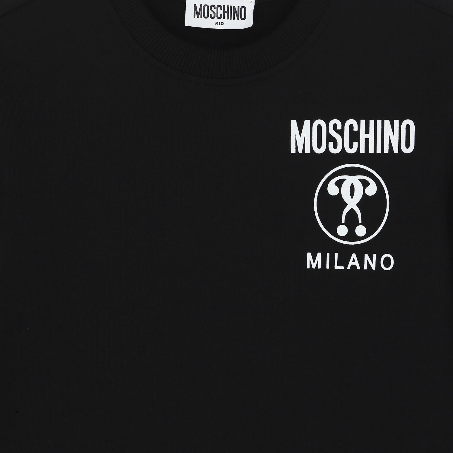 سويت شيرت بالشعار باللون الاسود والابيض, 1, hi-res