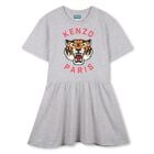 Girls Grey Tiger Logo Dress, 1, hi-res