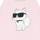 Girls Pink Logo Choupette Swimsuit, 1, hi-res