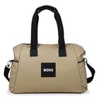 Beige Logo Canvas Baby Changing Bag, 1, hi-res