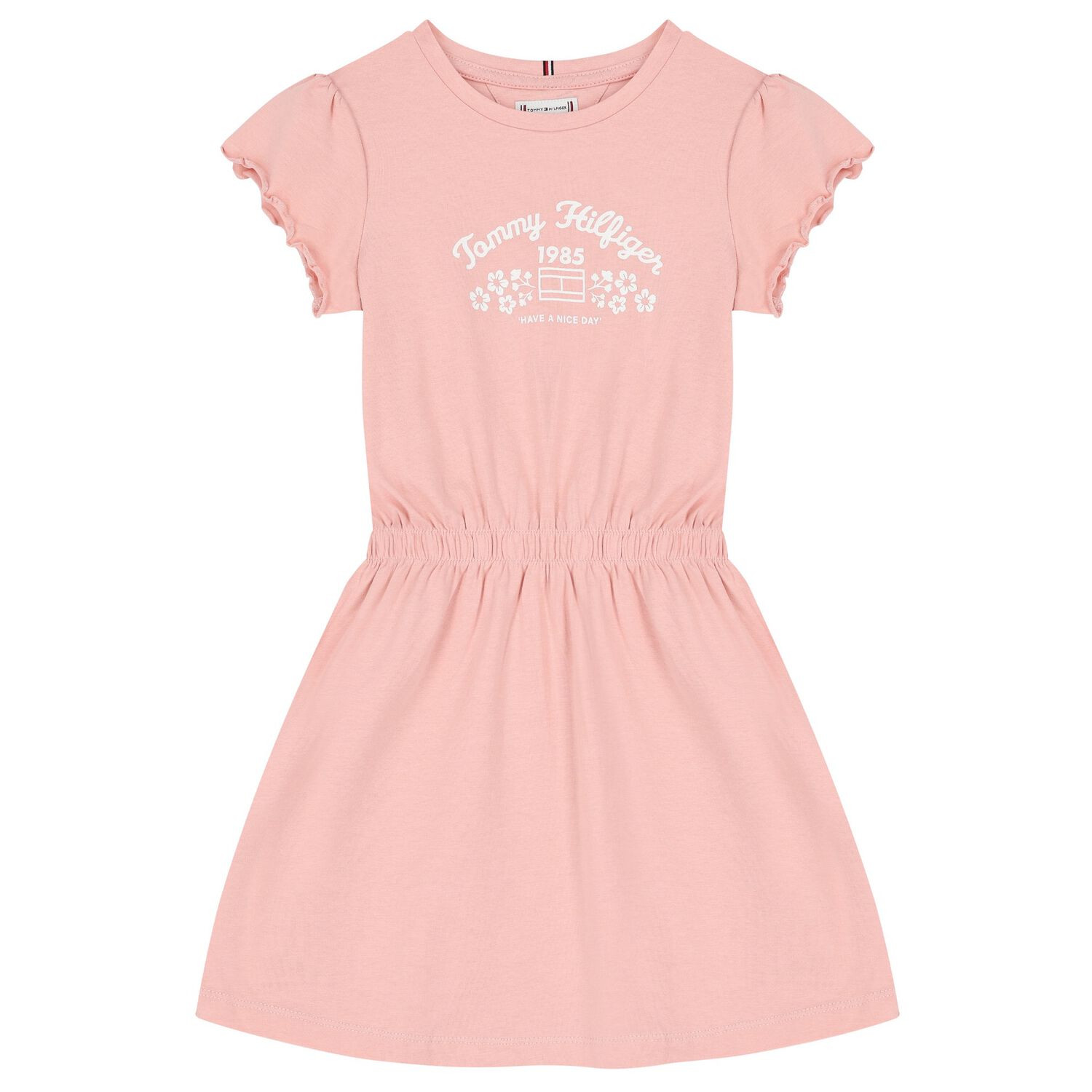 Girls Pink Logo Dress, 1, hi-res