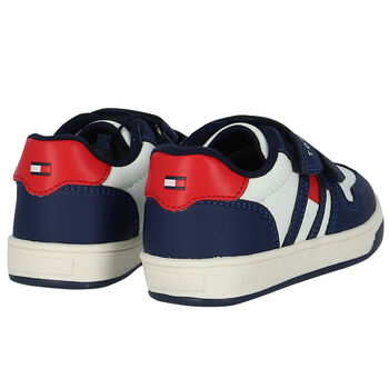 Boys Navy Blue Logo Trainers