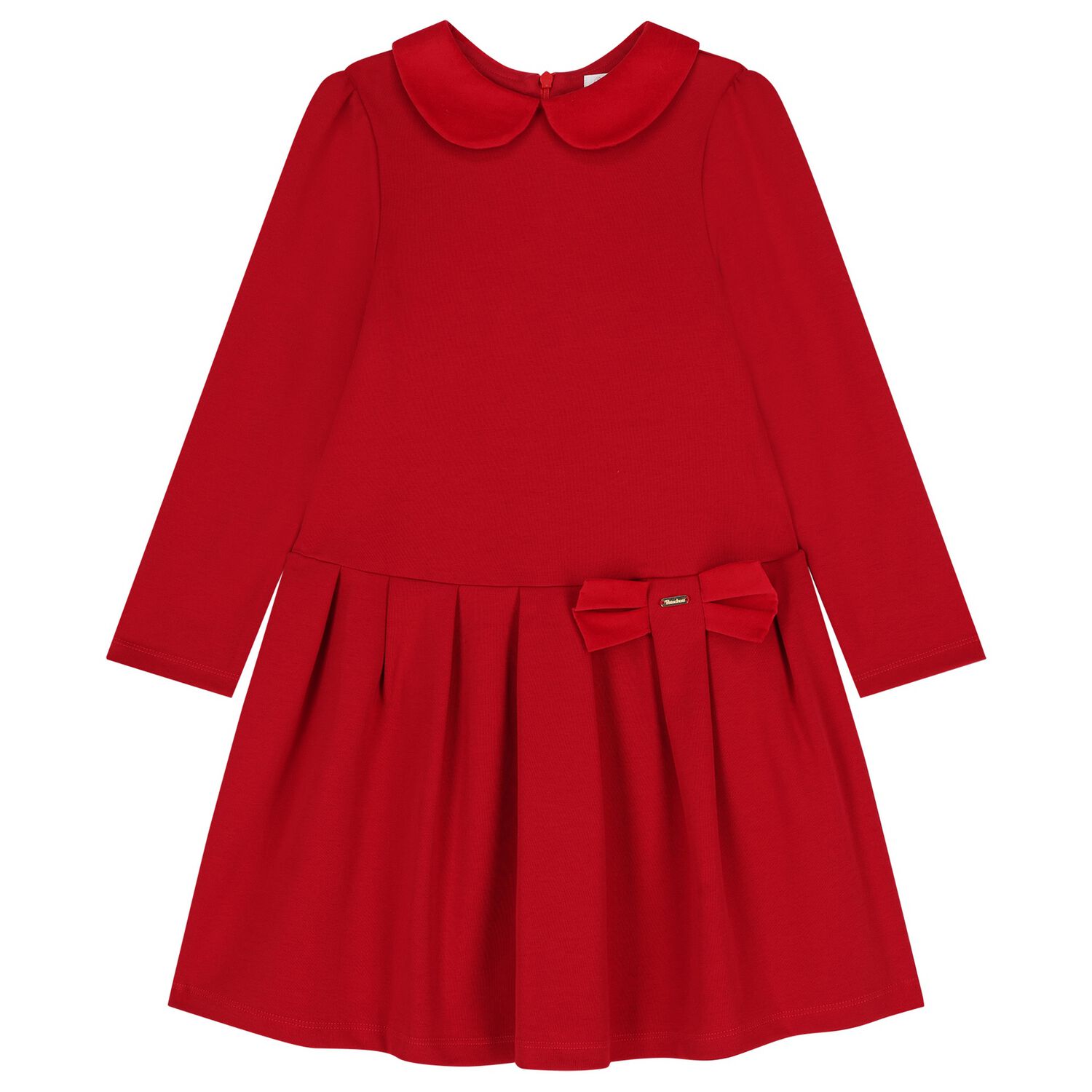 Girls Red Bow Dress, 2, hi-res