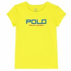 Girls Yellow Logo T-Shirt, 1, hi-res