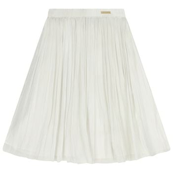 Girls Ivory Logo Skirt
