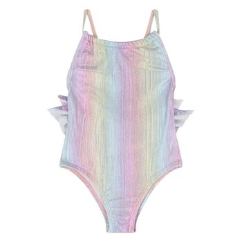 Younger Girls Iridescent Rainbow Swimsuit 
