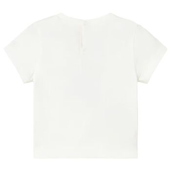 تيشيرت أولاد بطبعة البوبي باللون العاجي 