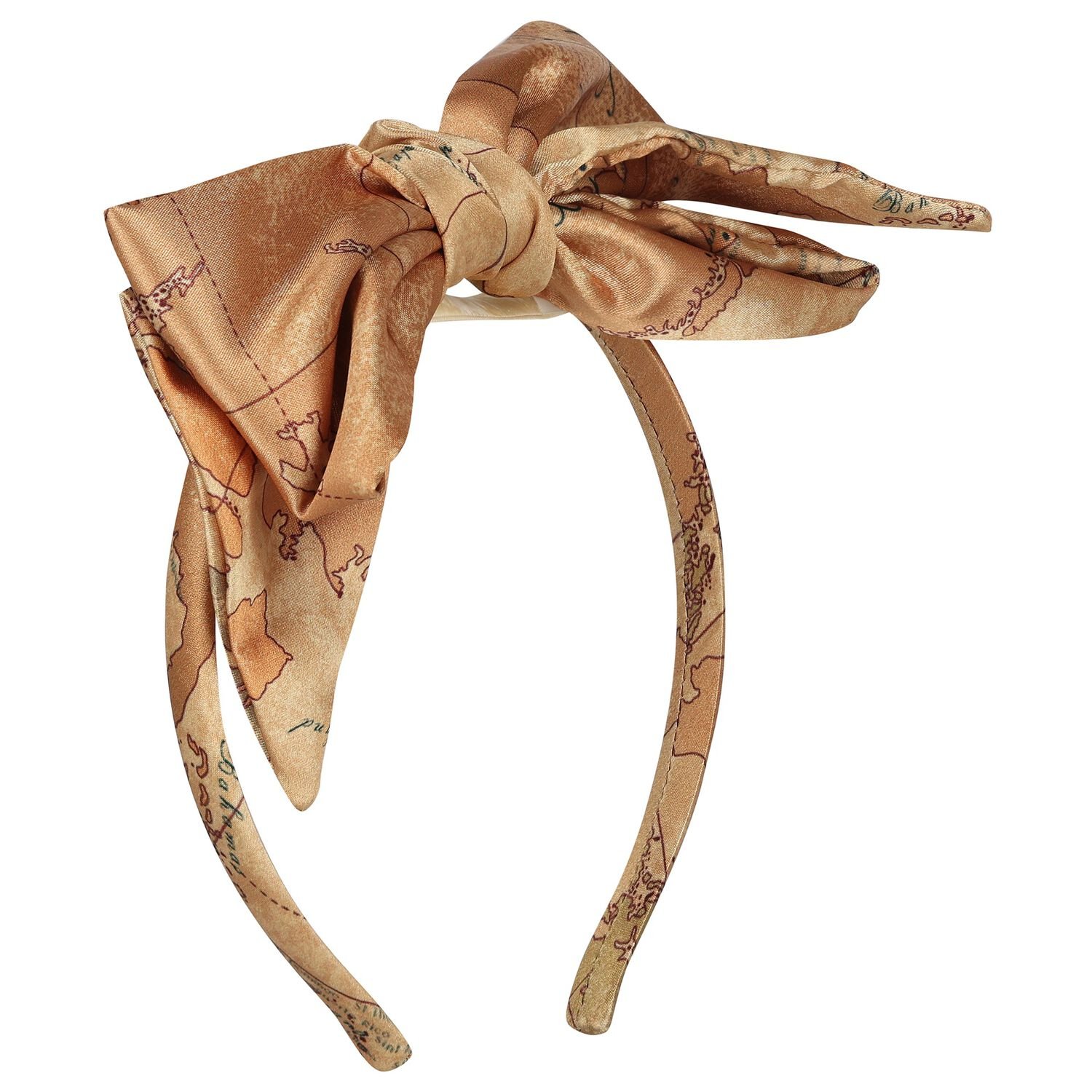 Girls Beige Geo Map Headband, 2, hi-res