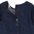 Girls Denim Blue Embellished Dress, 1, hi-res