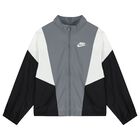 Boys Grey & Black Logo Tracksuit, 1, hi-res