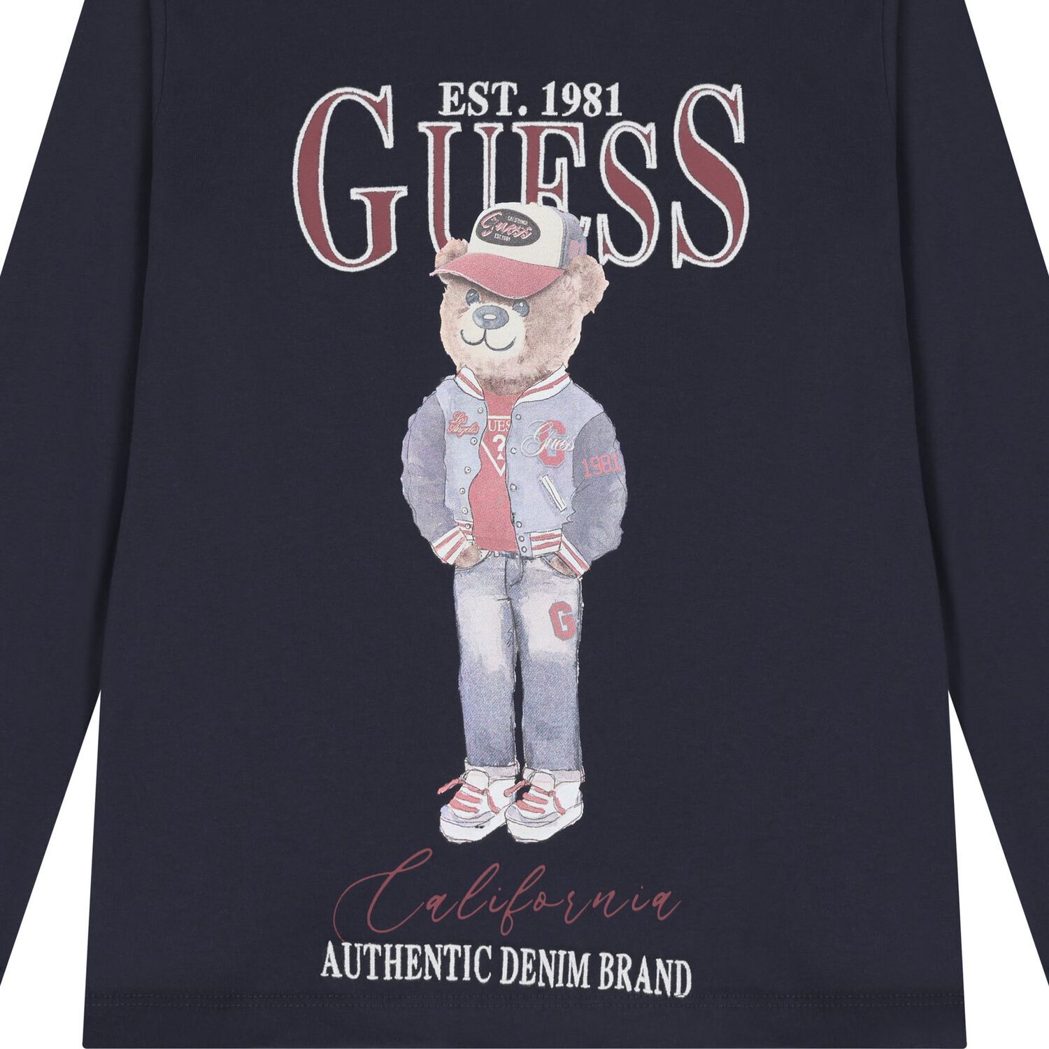 تي شيرت أزرق داكن بشعار للأولاد, 1, hi-res image number null