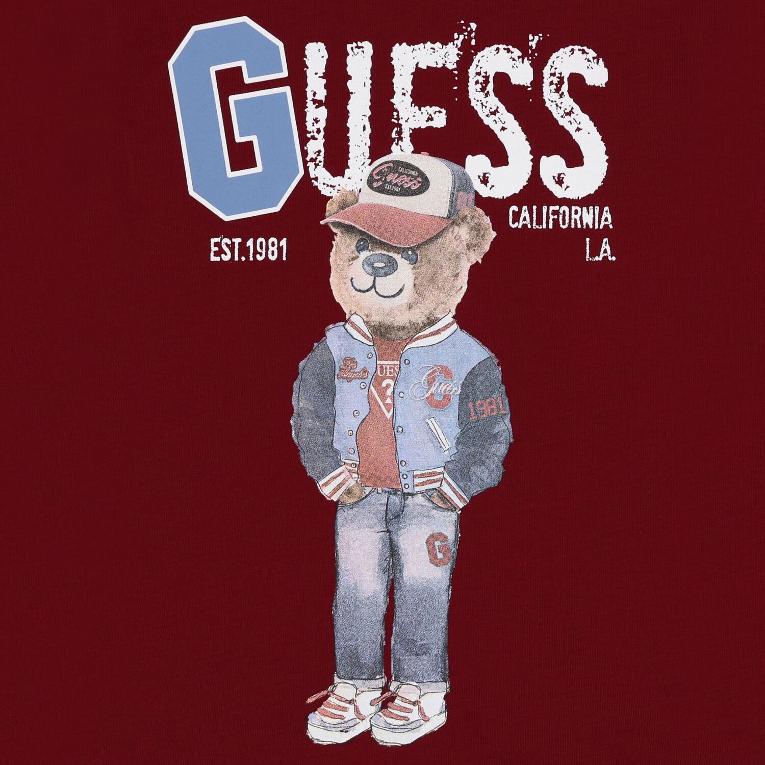 تي شيرت بشعار دب أحمر للأولاد, 3, hi-res