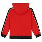 Boys Red Logo Zip Up Top, 1, hi-res