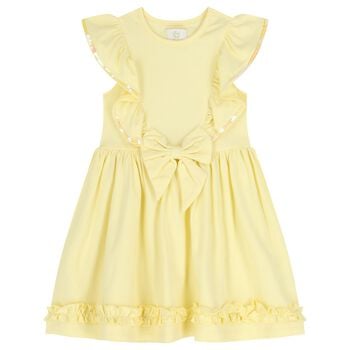Girls Yellow Ruffle Dress