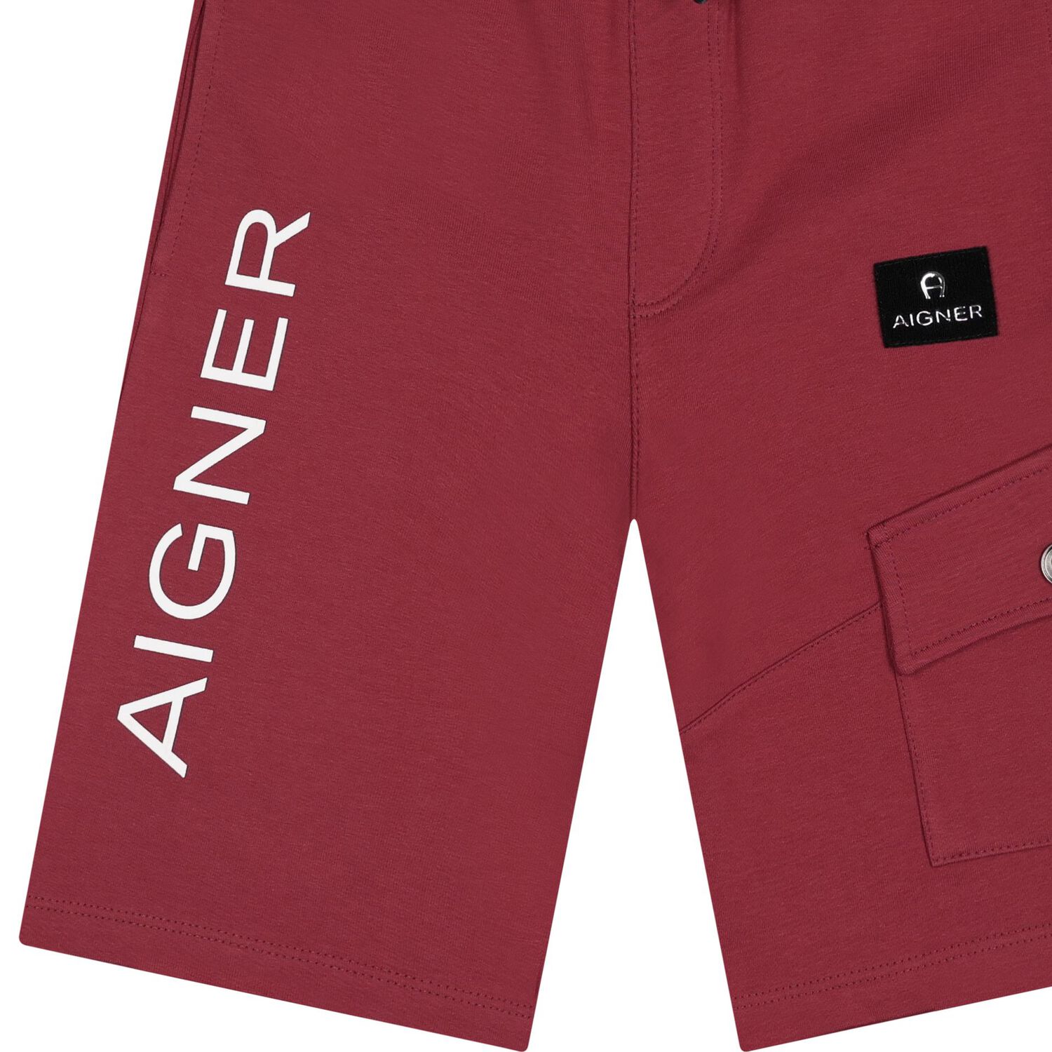 Boys Burgundy Logo Shorts, 3, hi-res