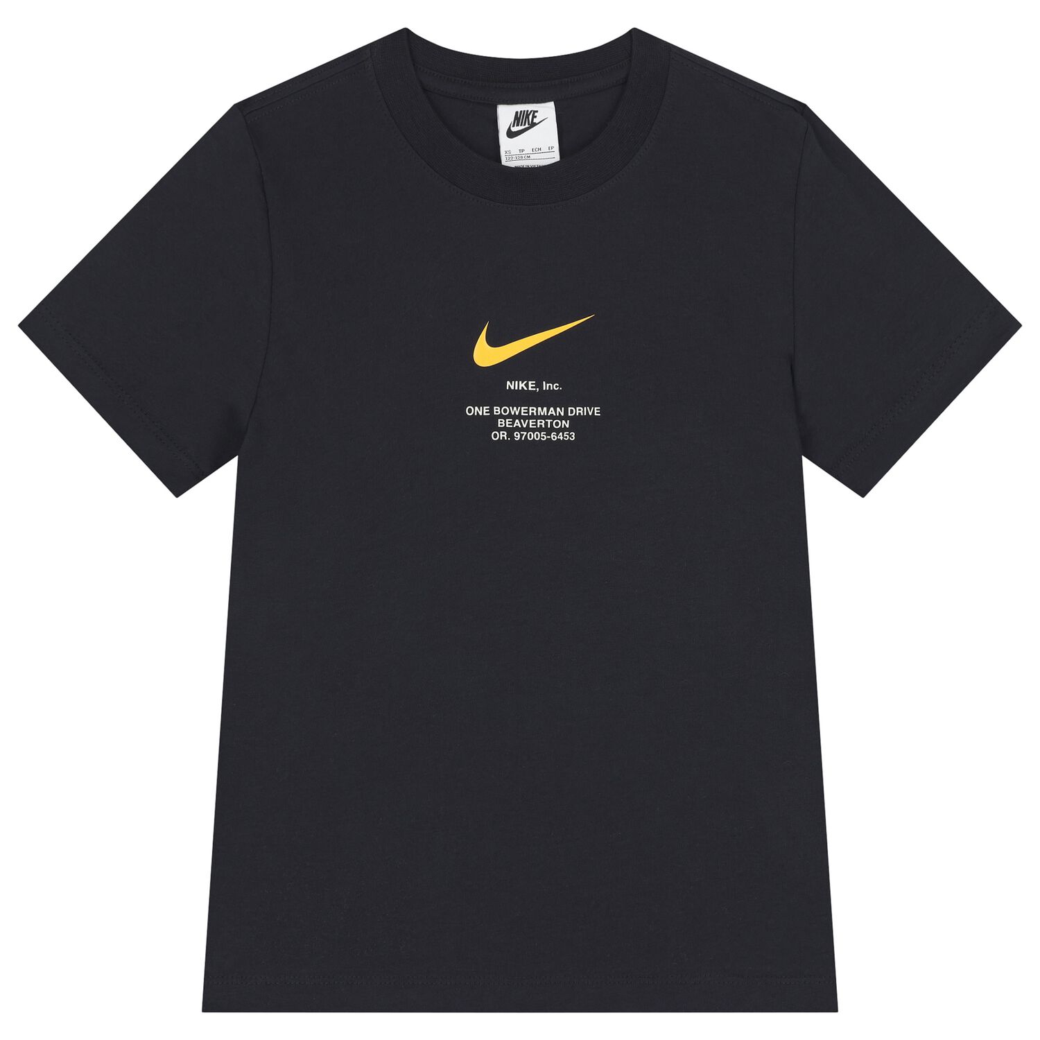 تي شيرت أزرق داكن بشعار للأولاد, 2, hi-res