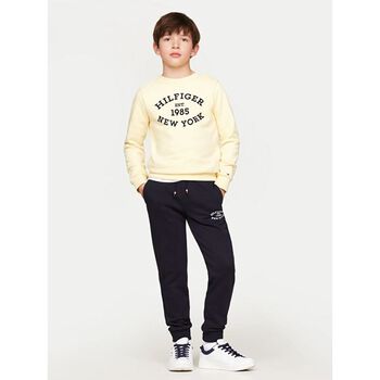 Boys Navy Blue Logo Joggers