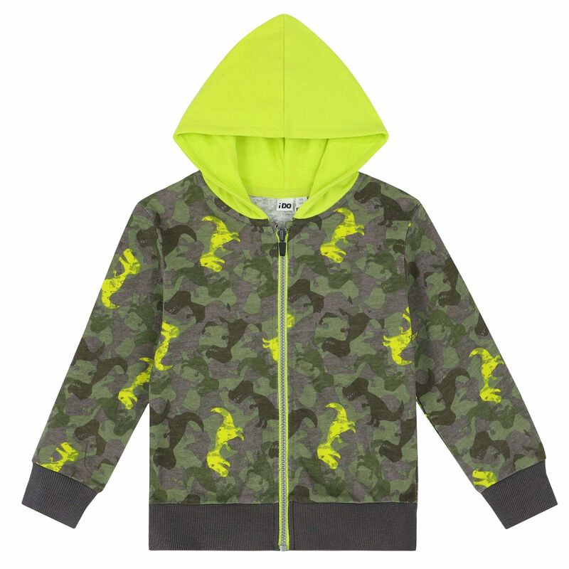 Boys Grey & Neon Green Tracksuit, 1, hi-res image number null