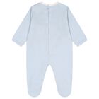 Baby Boys Blue Logo Babygrow, 1, hi-res