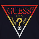 توب أولاد بأكمام بالشعار باللون الكحلي, 1, hi-res