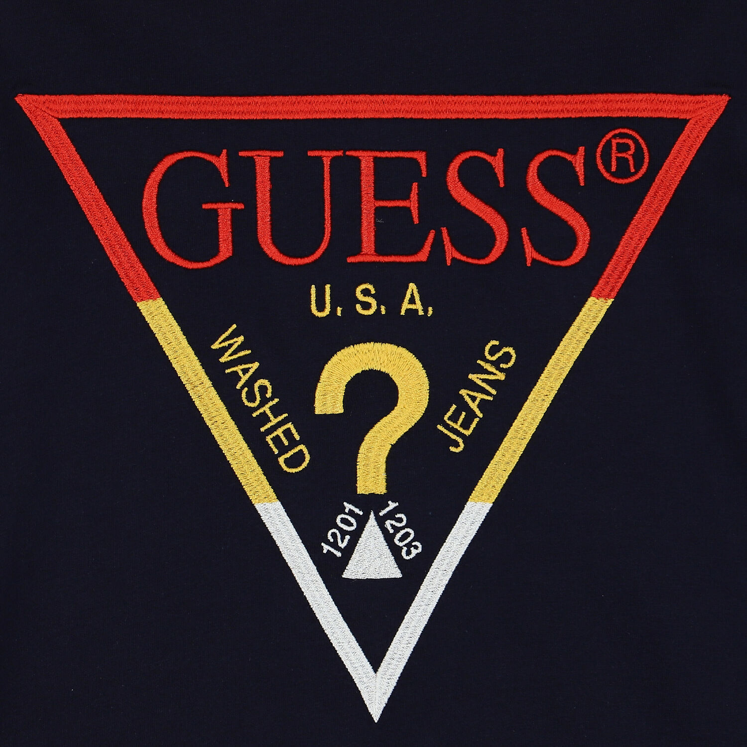 توب أولاد بأكمام بالشعار باللون الكحلي, 1, hi-res