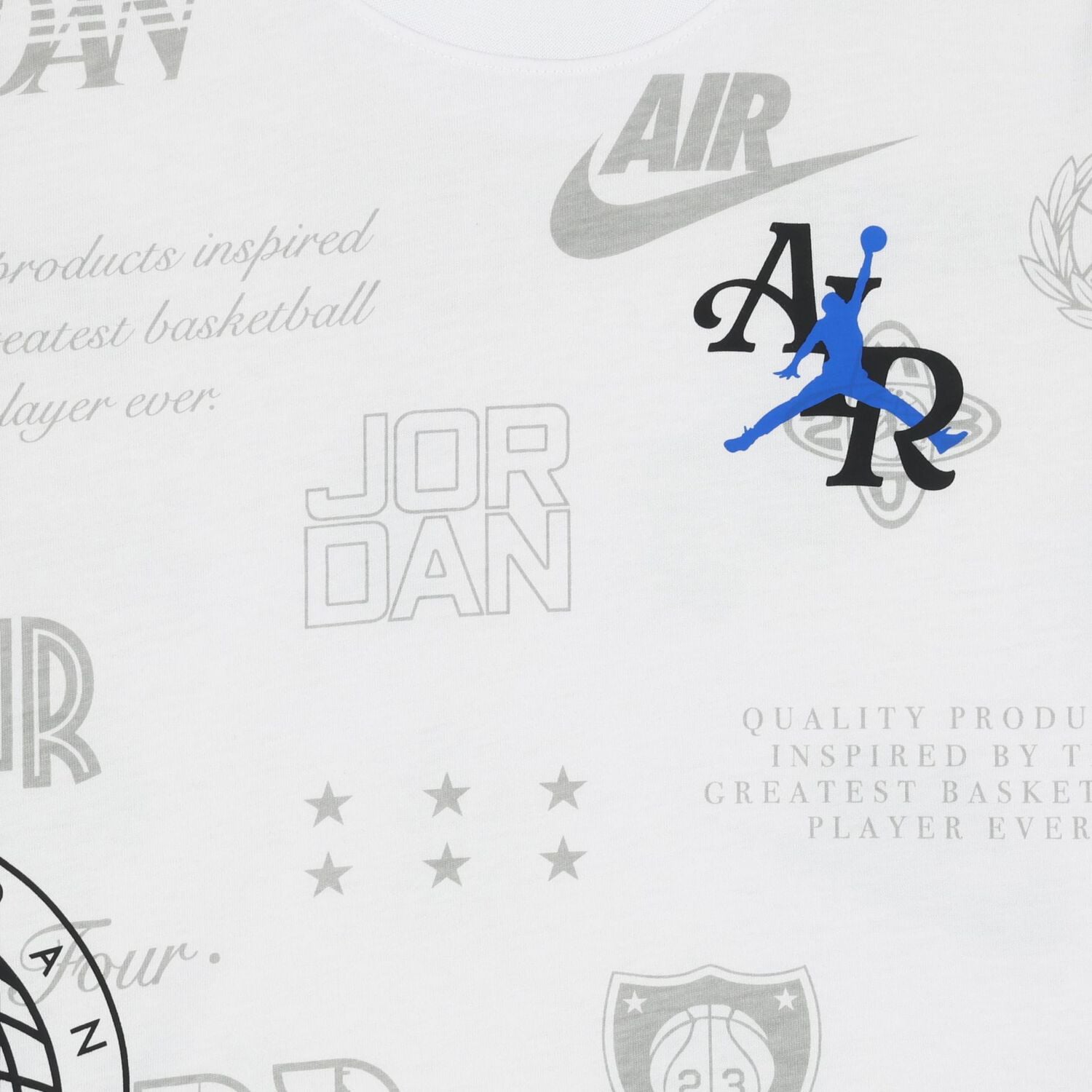 Boys White Jordan Logo T-Shirt, 1, hi-res