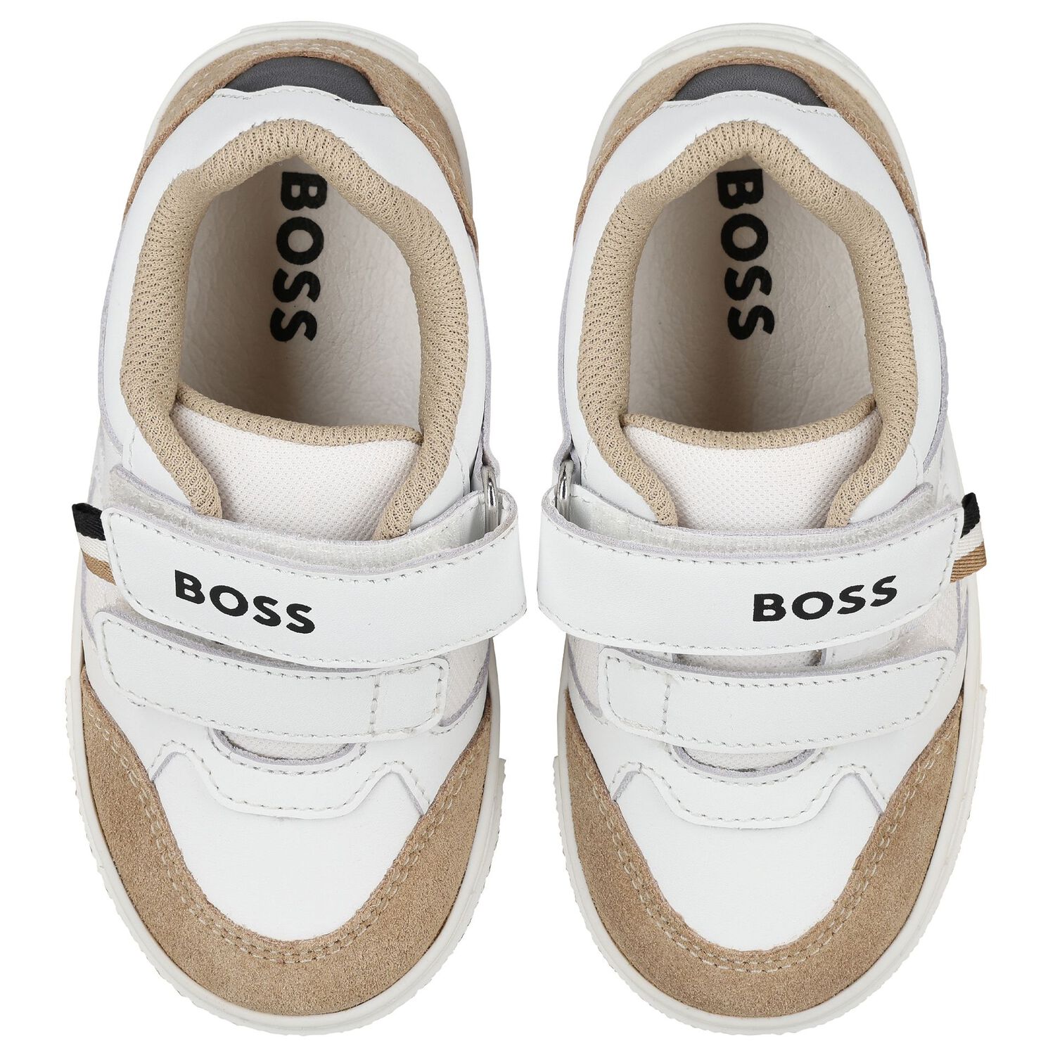 Boys White Logo Trainers, 1, hi-res image number null