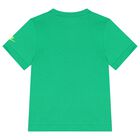 طقم شورتات للأطفال باللونين الأخضر والأسود مع الشعار., 1, hi-res