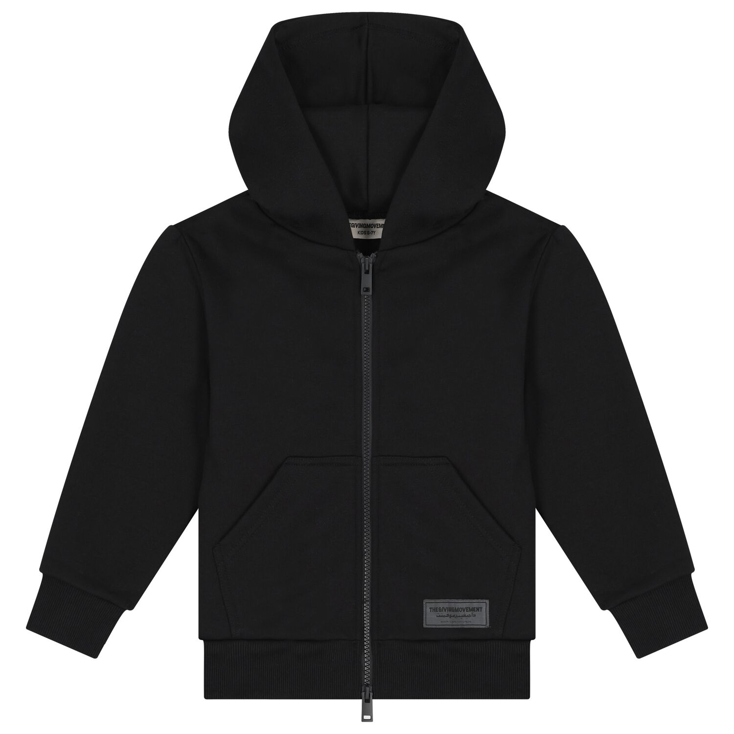 Black UAE Graphic Logo Hooded Zip Up Top, 1, hi-res image number null