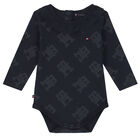 Navy & Ivory Logo Bodysuit (2-Pack), 1, hi-res