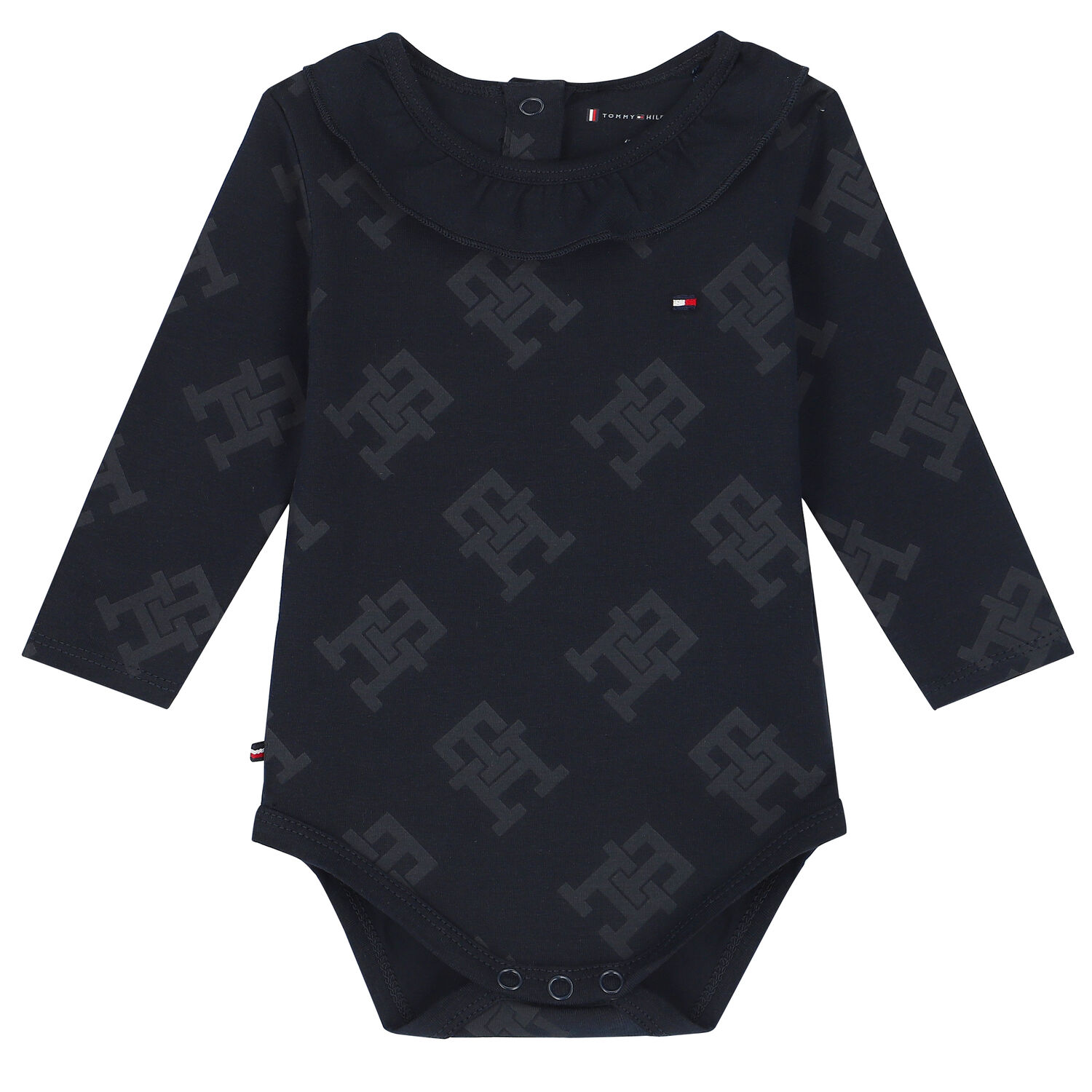 Navy & Ivory Logo Bodysuit (2-Pack), 1, hi-res