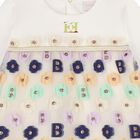 فستان بنات بشعار الورد باللون العاجي , 1, hi-res