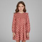 Girls Pink Honeycomb Dress, 1, hi-res