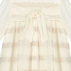 Girls Ivory & Gold Dress, 1, hi-res