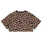 Girls Black Teddy Bear Logo T-Shirt, 2, hi-res