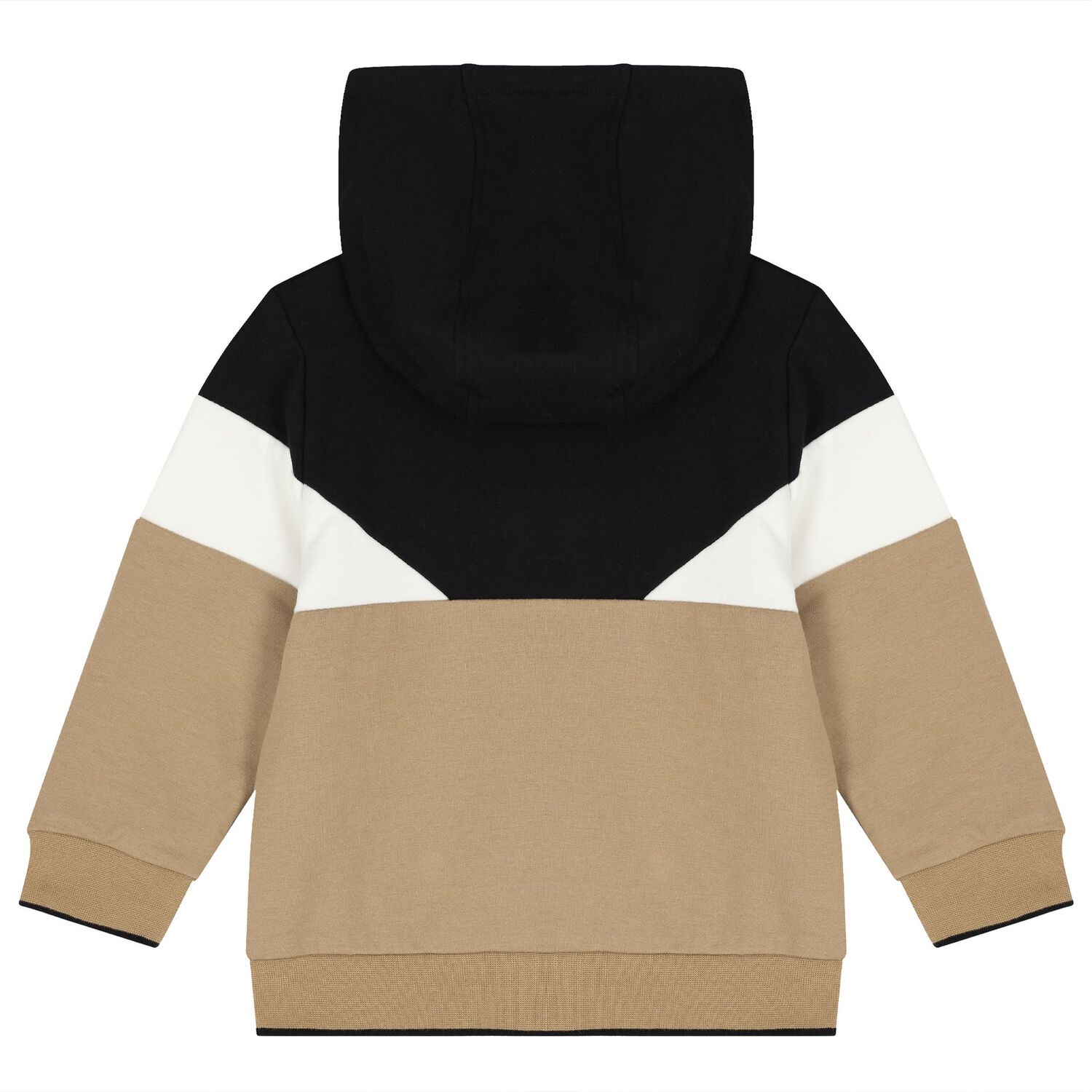 طقم بدلة رياضية أولاد بالشعار باللون البيج, 1, hi-res