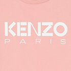 تيشيرت بالشعار باللون الوردي للبنات, 1, hi-res