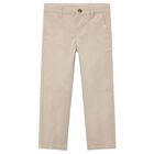 Boys Beige Trousers, 1, hi-res