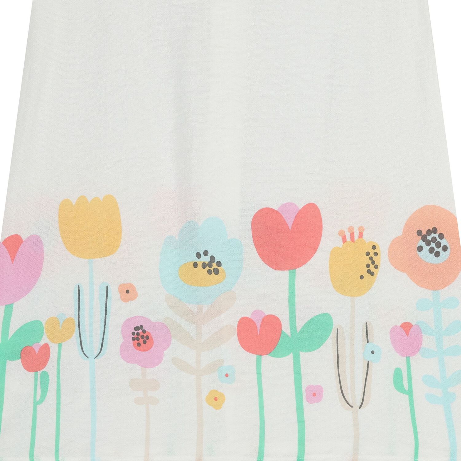 طقم فستان بنات بطبعة الزهور باللون الأبيض , 1, hi-res