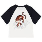 Boys Ivory Tiger Logo T-Shirt, 1, hi-res