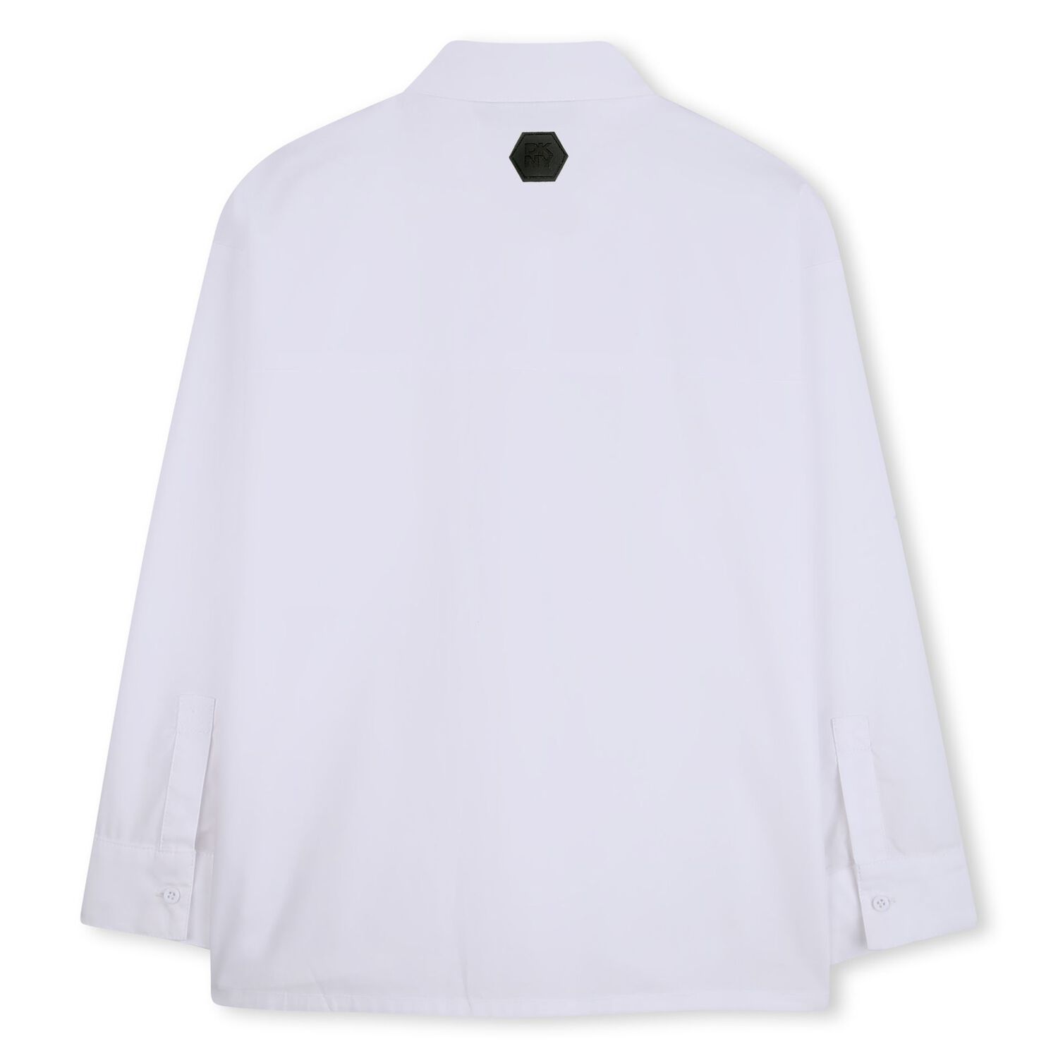 White Embroidered Logo Shirt, 1, hi-res