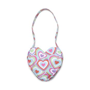 Girls Pink Abstract Heart Print Bag