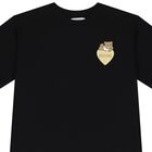 Girls Black Teddy Bear Logo T-Shirt, 2, hi-res