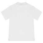 Baby Boys White Logo Polo Shirt, 1, hi-res