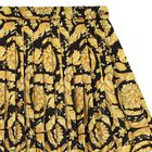 Girls Black & Gold Barocco Skirt, 1, hi-res